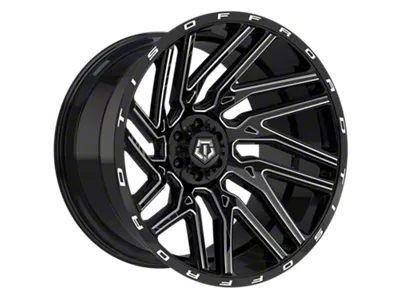 TIS 554 Gloss Black Milled 6-Lug Wheel; 22x12; -44mm Offset (04-08 F-150)