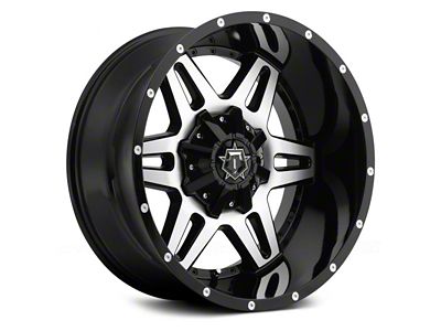 TIS 538MB Gloss Black Machined 6-Lug Wheel; 17x9; -12mm Offset (07-13 Sierra 1500)