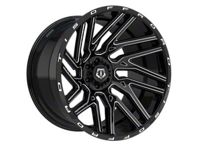 TIS 554 Gloss Black Milled 6-Lug Wheel; 22x10; -19mm Offset (07-13 Sierra 1500)