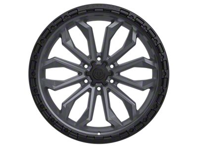 TIS 556 Satin Anthracite with Black Bead Ring 8-Lug Wheel; 20x10; -20mm Offset (07-10 Silverado 2500 HD)