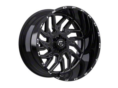 TIS 544 Gloss Black Milled 8-Lug Wheel; 22x10; 10mm Offset (07-10 Silverado 3500 HD SRW)