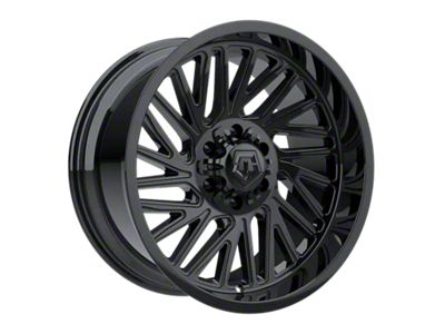 TIS 553 Gloss Black 8-Lug Wheel; 22x12; -44mm Offset (07-10 Silverado 3500 HD SRW)