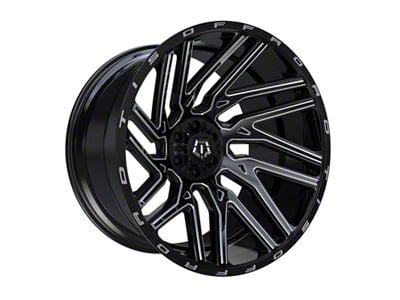 TIS 554 Gloss Black Milled 8-Lug Wheel; 20x10; -19mm Offset (07-10 Silverado 3500 HD SRW)