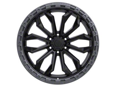 TIS 556 Satin Black with Anthracite Bead Ring 8-Lug Wheel; 20x10; -20mm Offset (07-10 Silverado 3500 HD SRW)