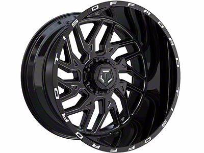 TIS 544BM Gloss Black Milled 6-Lug Wheel; 20x12; -44mm Offset (07-14 Tahoe)