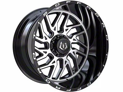 TIS 544MB Gloss Black Machined 6-Lug Wheel; 20x12; -51mm Offset (07-14 Tahoe)