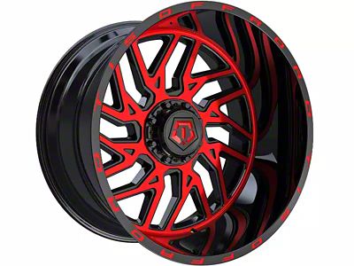 TIS 544MBR Gloss Black with Red Tint Accent 6-Lug Wheel; 20x12; -44mm Offset (07-14 Tahoe)