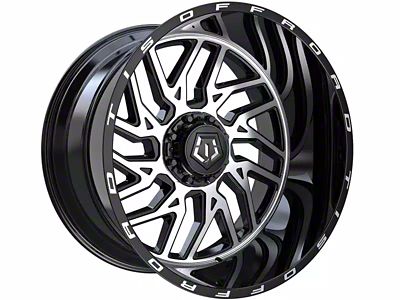 TIS 544MB Gloss Black Machined 6-Lug Wheel; 20x10; -25mm Offset (07-14 Yukon)