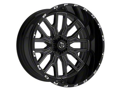 TIS 560BM Gloss Black Milled 8-Lug Wheel; 24x14; -76mm Offset (08-10 F-250 Super Duty)