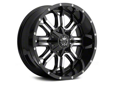 TIS 535MB Gloss Black Machined 8-Lug Wheel; 20x9; 18mm Offset (08-10 F-350 Super Duty SRW)