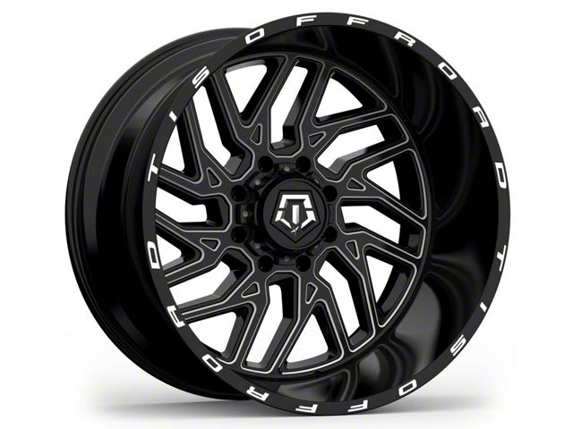 TIS 544BM Gloss Black Milled 6-Lug Wheel; 20x12; -44mm Offset (09-14 F-150)