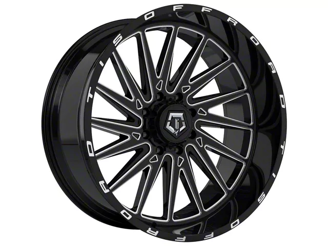 TIS 547B Gloss Black Milled 6-Lug Wheel; 22x10; -19mm Offset (09-14 F-150)