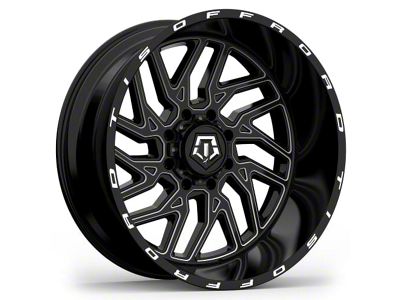 TIS 544BM Gloss Black Milled 8-Lug Wheel; 24x14; -76mm Offset (10-18 RAM 2500)