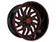 TIS 544BMR Gloss Black with Red Tint Accent 8-Lug Wheel; 20x12; -44mm Offset (10-18 RAM 2500)