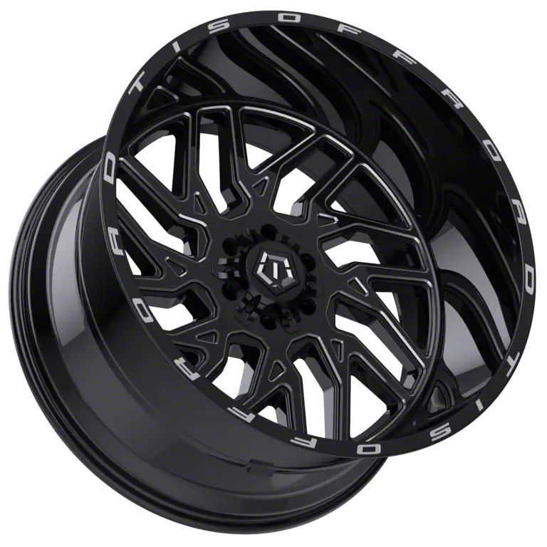 TIS F-250 Super Duty 544 Gloss Black Milled 8-Lug Wheel; 26x14