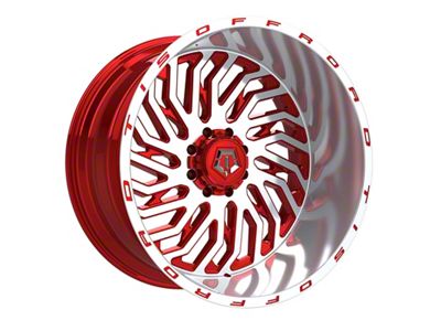 TIS 561MRL Gloss Red Machined 8-Lug Wheel; 22x12; -44mm Offset (11-16 F-350 Super Duty SRW)