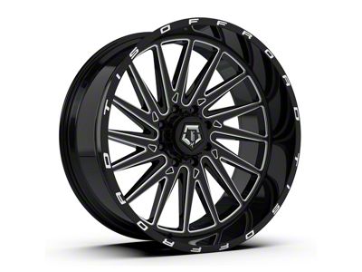 TIS 547B Gloss Black Milled 8-Lug Wheel; 24x12; -44mm Offset (11-16 F-250 Super Duty)