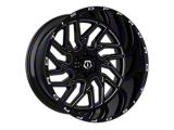 TIS 544 Gloss Black Milled 6-Lug Wheel; 20x9; 17mm Offset (14-18 Sierra 1500)