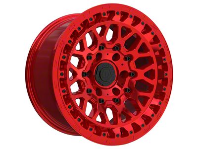 TIS 555MRT Gloss Red 6-Lug Wheel; 17x9; -12mm Offset (14-18 Sierra 1500)