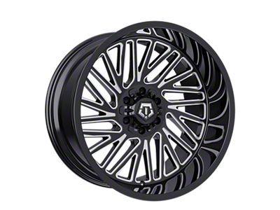 TIS 553 Gloss Black Milled 6-Lug Wheel; 20x9; 0mm Offset (14-18 Silverado 1500)