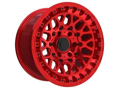 TIS 555MRT Gloss Red 6-Lug Wheel; 17x9; -12mm Offset (14-18 Silverado 1500)