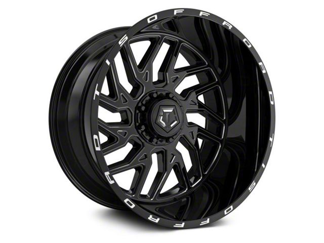 TIS 544BM Gloss Black 6-Lug Wheel; 22x14; -76mm Offset (15-20 F-150)