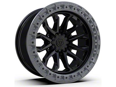 TIS 556BA Satin Black with Anthracite Simulated Bead Ring 6-Lug Wheel; 17x9; -12mm Offset (15-20 F-150)
