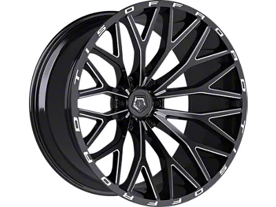 TIS 566 Gloss Black Milled 6-Lug Wheel; 26x12; -44mm Offset (19-23 Ranger)