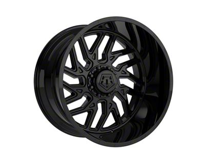 TIS 544GB Gloss Black Milled 8-Lug Wheel; 20x10; -25mm Offset (23-25 F-250 Super Duty)