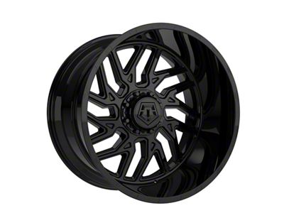 TIS 544GB Gloss Black Milled 8-Lug Wheel; 20x10; -25mm Offset (23-24 F-250 Super Duty)