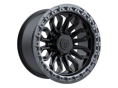 TIS 556BA Satin Black with Anthracite Bead Ring 8-Lug Wheel; 20x10; -19mm Offset (23-24 F-250 Super Duty)