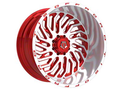 TIS 561MRL Gloss Red Machined 8-Lug Wheel; 24x14; -76mm Offset (23-24 F-250 Super Duty)