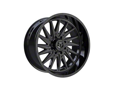 TIS 547B Gloss Black 8-Lug Wheel; 22x10; 10mm Offset (23-25 F-350 Super Duty SRW)