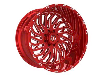 TIS 561 Gloss Red 8-Lug Wheel; 24x14; -76mm Offset (23-25 F-350 Super Duty SRW)