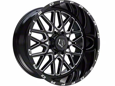 TIS 548BM Gloss Black Milled 6-Lug Wheel; 20x12; -44mm Offset (24-26 Ranger)
