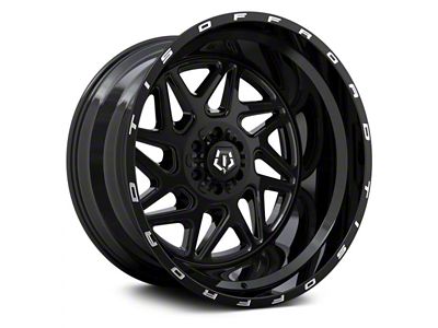 TIS 552B Gloss Black 6-Lug Wheel; 22x12; -44mm Offset (2024 Ranger)