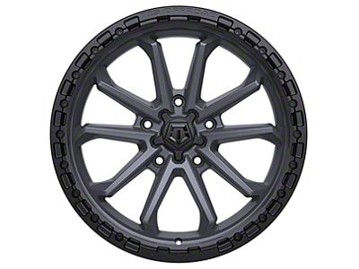 TIS 556 Satin Anthracite with Black Bead Ring 5-Lug Wheel; 20x9; 0mm Offset (94-01 RAM 1500)