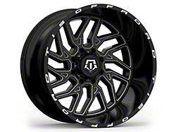 TIS 544BM Gloss Black Milled 8-Lug Wheel; 20x12; -44mm Offset (94-02 RAM 2500)