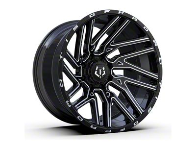 TIS 554BM Gloss Black Milled 8-Lug Wheel; 22x10; -19mm Offset (99-07 F-250 Super Duty)
