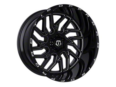 TIS 544 Gloss Black Milled 6-Lug Wheel; 26x14; -76mm Offset (99-06 Silverado 1500)