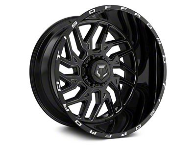 TIS 544BM Gloss Black 6-Lug Wheel; 22x14; -76mm Offset (99-06 Silverado 1500)