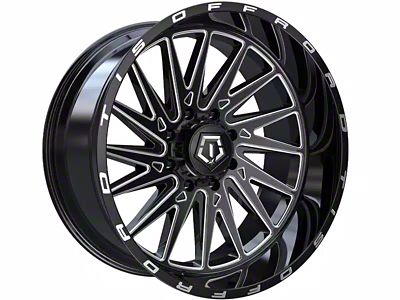 TIS 547B Gloss Black Milled 6-Lug Wheel; 20x12; -44mm Offset (23-24 Canyon)