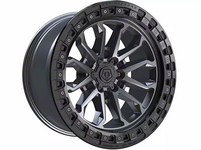 TIS 556AB Satin Anthracite with Black Simulated Bead Ring 6-Lug Wheel; 17x9; -12mm Offset (23-25 Canyon)