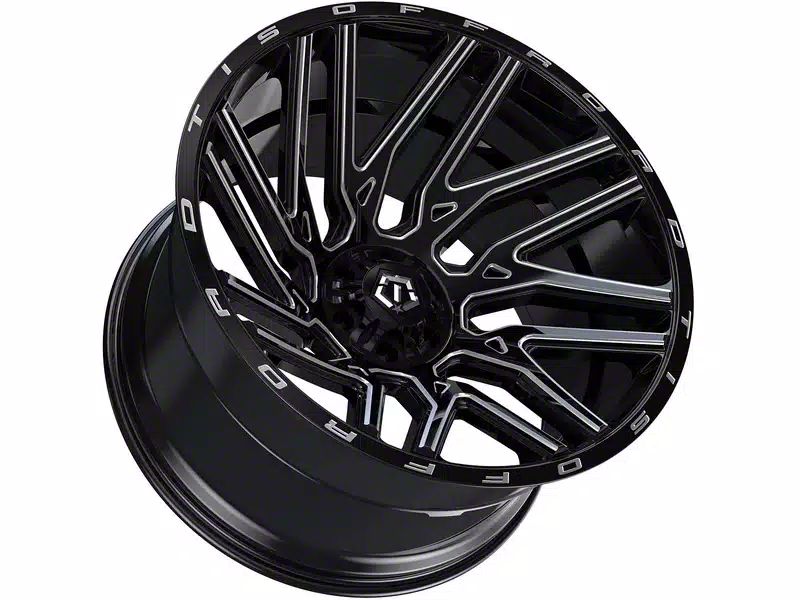 TIS Colorado 554BM Gloss Black Milled 6-Lug Wheel; 20x12; -44mm