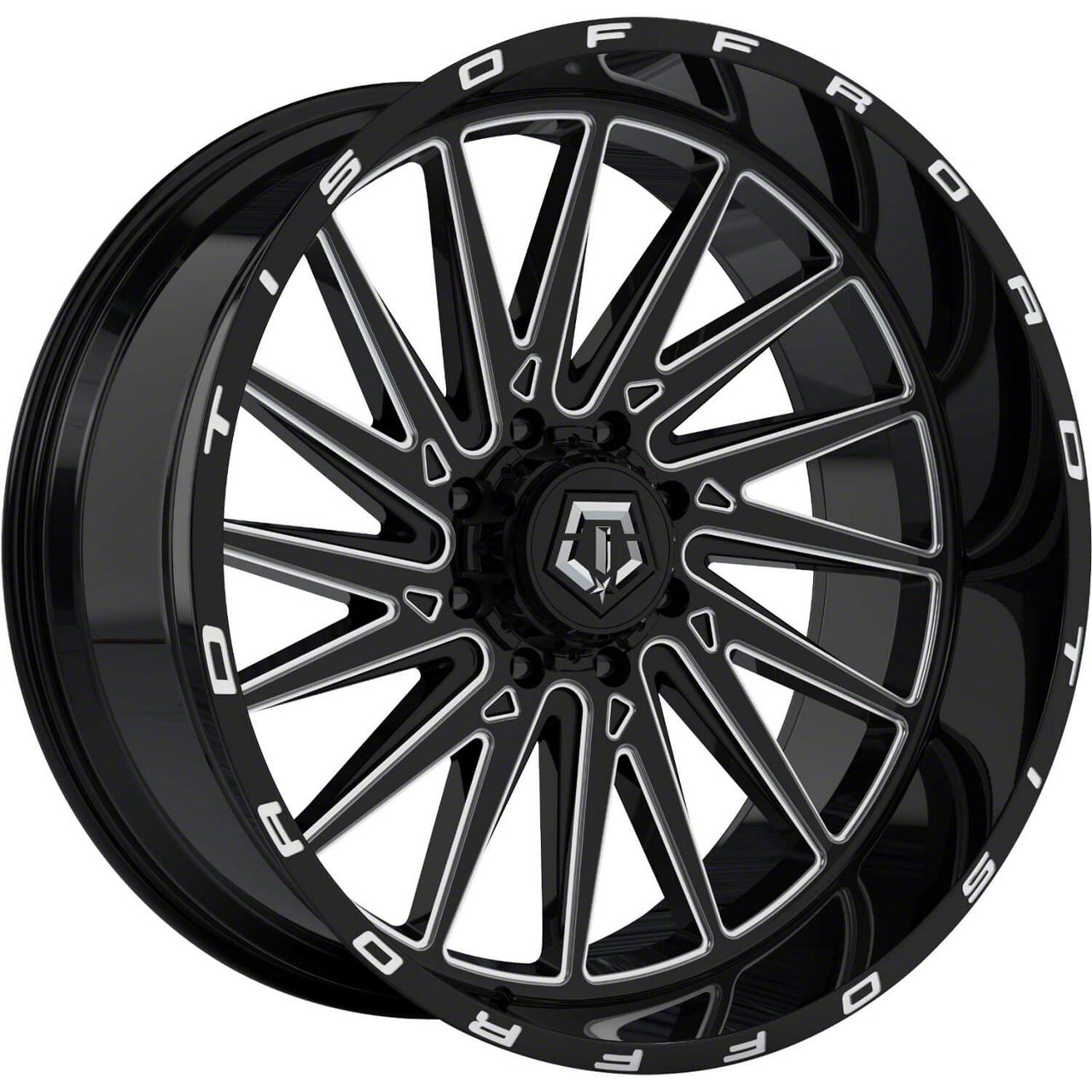 TIS F-150 547B Gloss Black Milled 6-Lug Wheel; 22x10; -19mm Offset