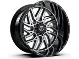 TIS 544 Gloss Black Machined 5-Lug Wheel; 22x12; -44mm Offset (09-18 RAM 1500)