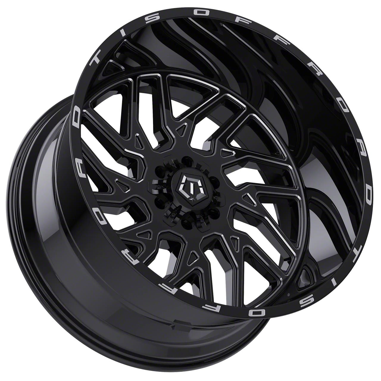 TIS RAM 1500 544 Gloss Black Machined 5-Lug Wheel; 22x12; -44mm