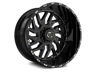 TIS 544BM Gloss Black 6-Lug Wheel; 22x14; -76mm Offset (19-25 RAM 1500)