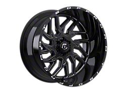 TIS 544 Gloss Black Milled 8-Lug Wheel; 22x12; -44mm Offset (10-18 RAM 3500 SRW)