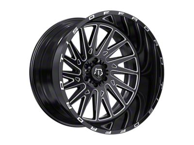 TIS 547 Gloss Black Milled 6-Lug Wheel; 26x12; -44mm Offset (19-26 Sierra 1500)